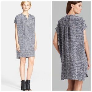 Vince Static Print Silk Large Dress